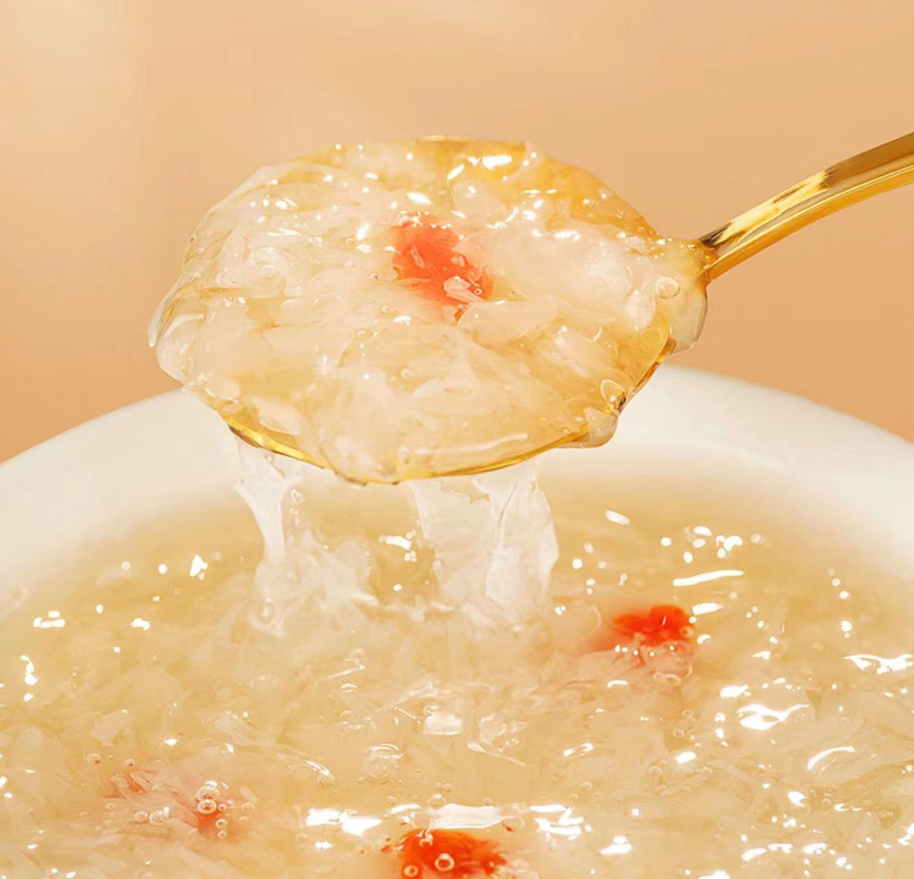 Organic Golden Tremella 有机本草金丝耳 Organic Herbal White Fungus 80G (Buy 1 Free 21 Packet Condiments)
