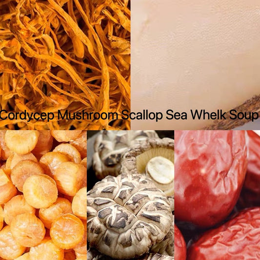 Cordyceps Mushroom Scallop Sea Whelk Soup/4pax 虫草花菇干贝响螺汤